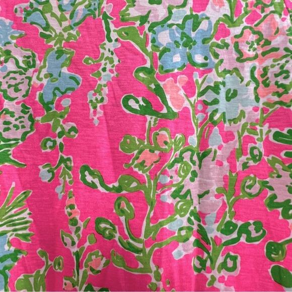 LILLY PULITZER ♦️SALE CORAL ORANGE PINK GRAY FLORAL DRESS SZ XL ( 12-14) - Picture 9 of 10
